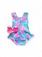 Bowtism Baby Summer Turtle Romper with Matching Bow - Bowtism